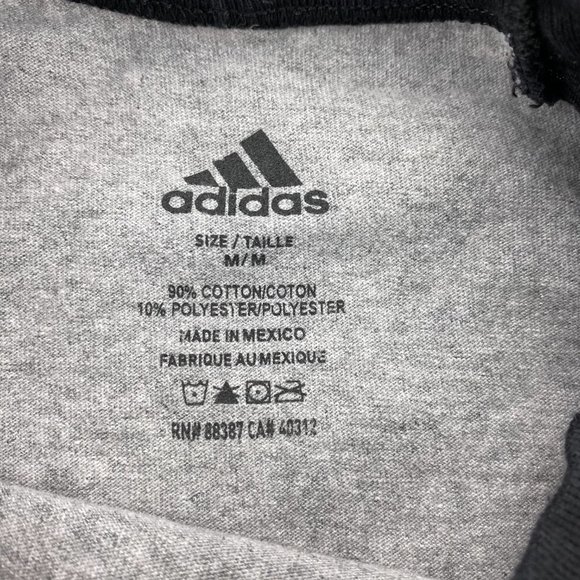 Adidas Edmonton Football Club Shirt Women Medium M Gray Black Half Sleeve CF - Picture 4 of 7